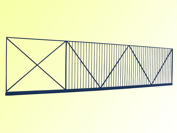 Полотно ворот с вертикальной обрешеткой