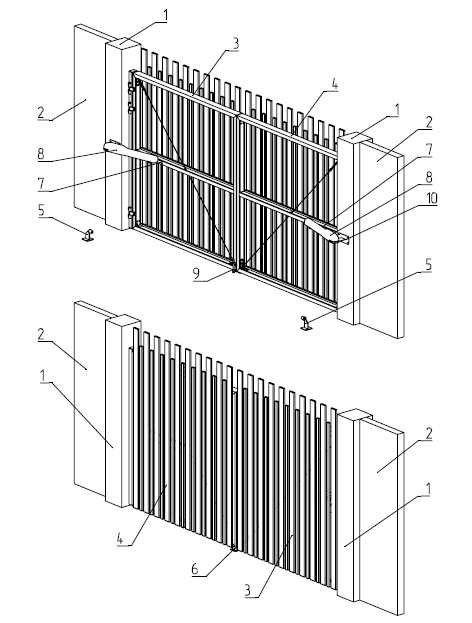 Распашные ворота AluTech